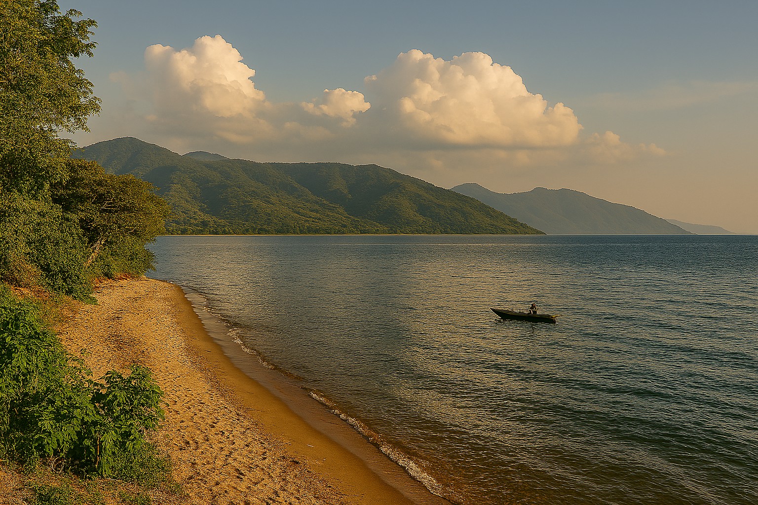 Lake Tanganyika shoreline near Bujumbura, Burundi